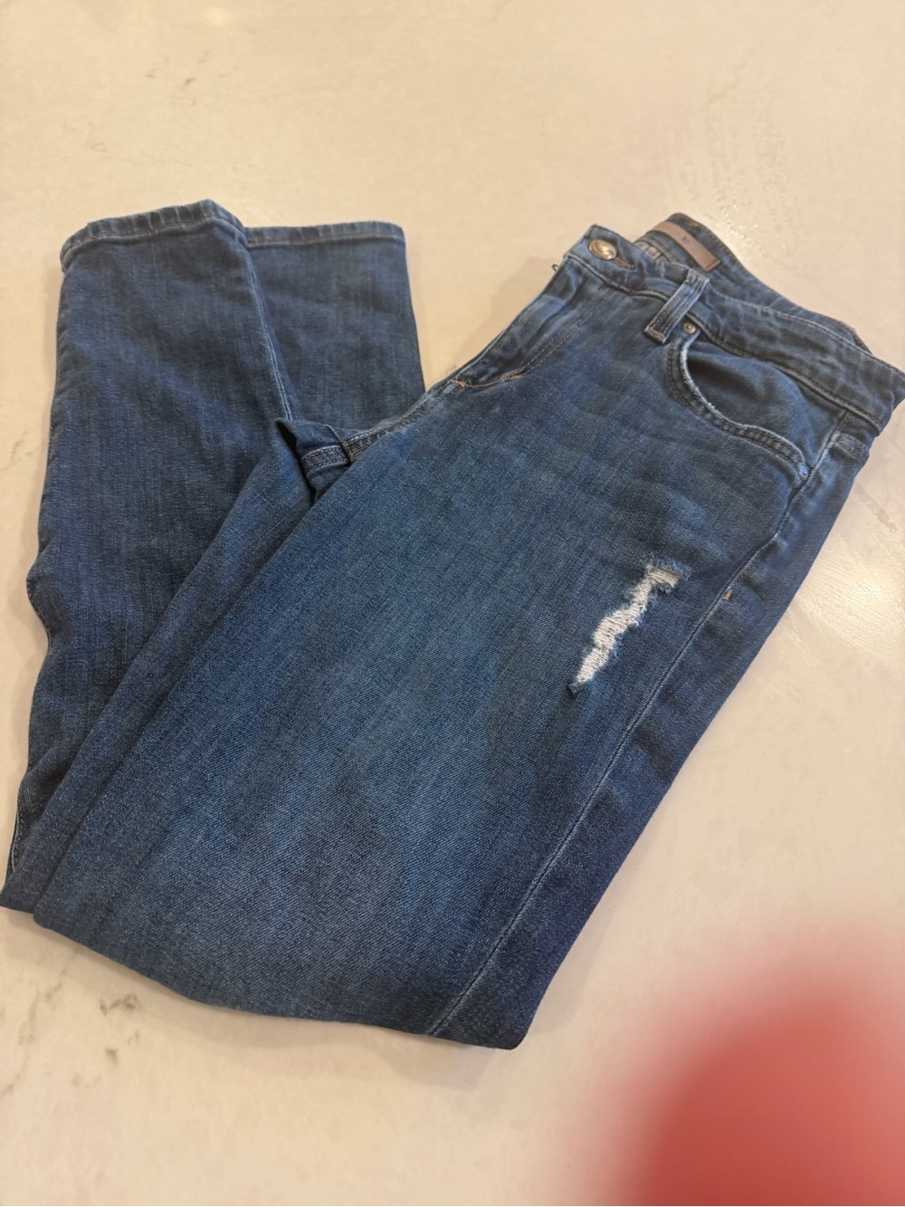Joe's skinny ankle Jeans teen Women's Dark Blue Skinny Jeans with Distressed 27